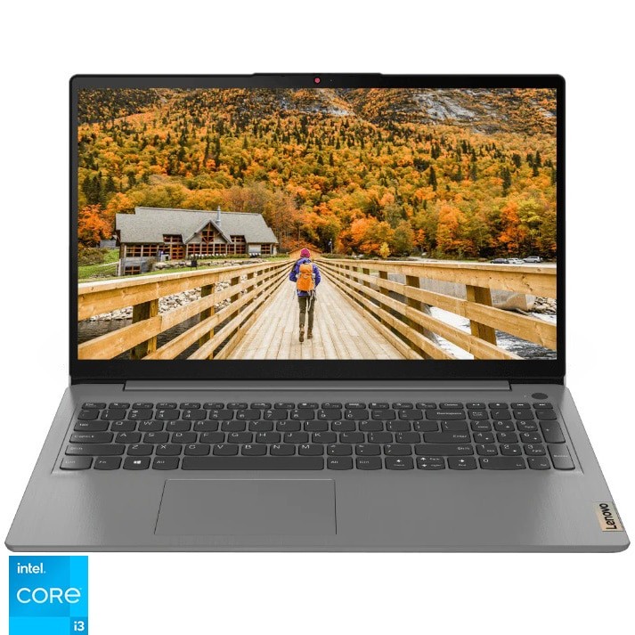 Laptop Lenovo IdeaPad 3 15ITL6 cu procesor Intel® Core™ i3-1115G4 pana la 4.1 GHz, 15.6" Full HD, 12GB, 512GB SSD, Intel® UHD Graphics, No OS, Arctic Grey