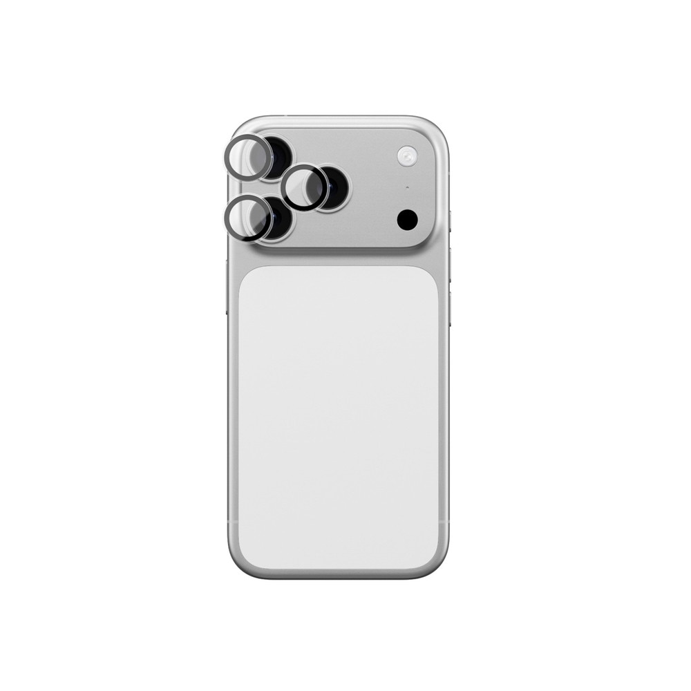 Protectie sticla securizata camera foto AmazingThing Sapphire Camera Glass compatibila cu iPhone 17 Pro / Pro Max, Negru