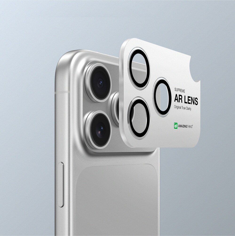 Protectie sticla securizata camera foto AmazingThing Sapphire Camera Glass compatibila cu iPhone 17 Pro / Pro Max, Negru