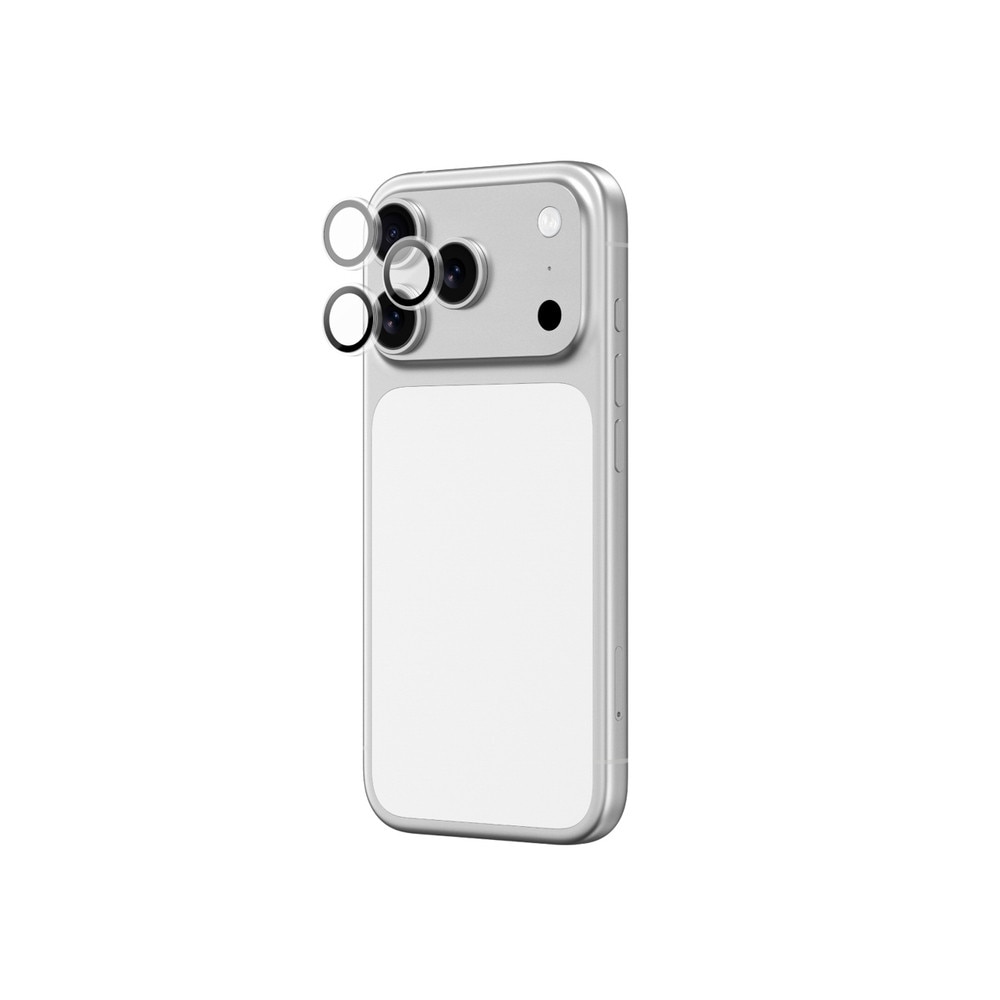 Protectie sticla securizata camera foto AmazingThing Sapphire Camera Glass compatibila cu iPhone 17 Pro / Pro Max, Negru