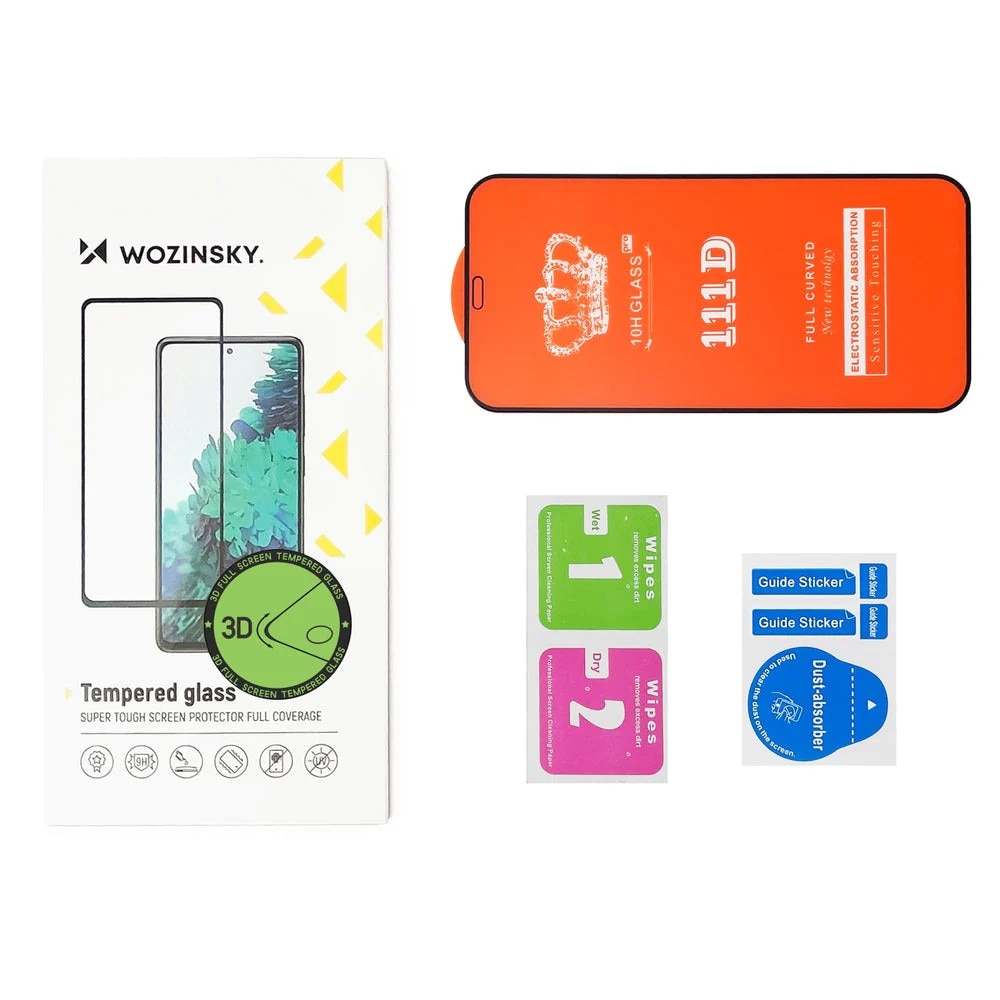 Folie Sticla Wozinsky, Tempered Glass 9H, Full Glue, Nokia 2.4, Negru