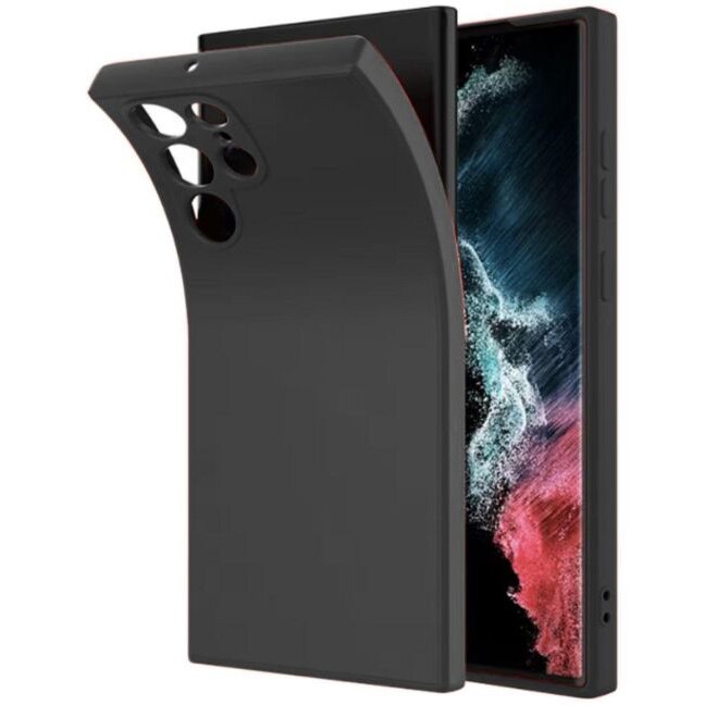 Husa de protectie Lemontti Silicon Soft Slim pentru Samsung Galaxy S23 Ultra, Negru