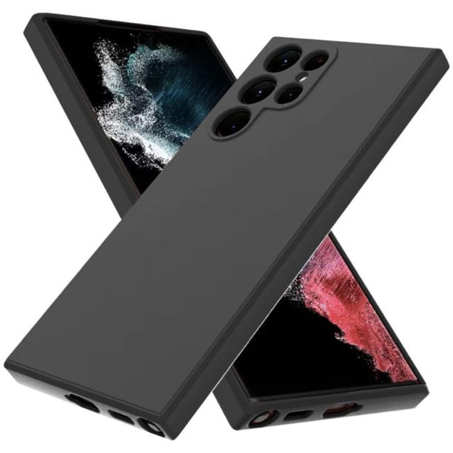 Husa de protectie Lemontti Silicon Soft Slim pentru Samsung Galaxy S23 Ultra, Negru
