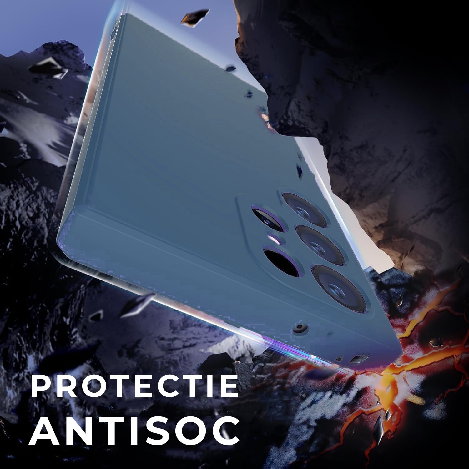 Husa pentru Samsung S24 Plus Daden® MagCover Silicon cu MagSafe, Protectie Camera, Antisoc, Albastru
