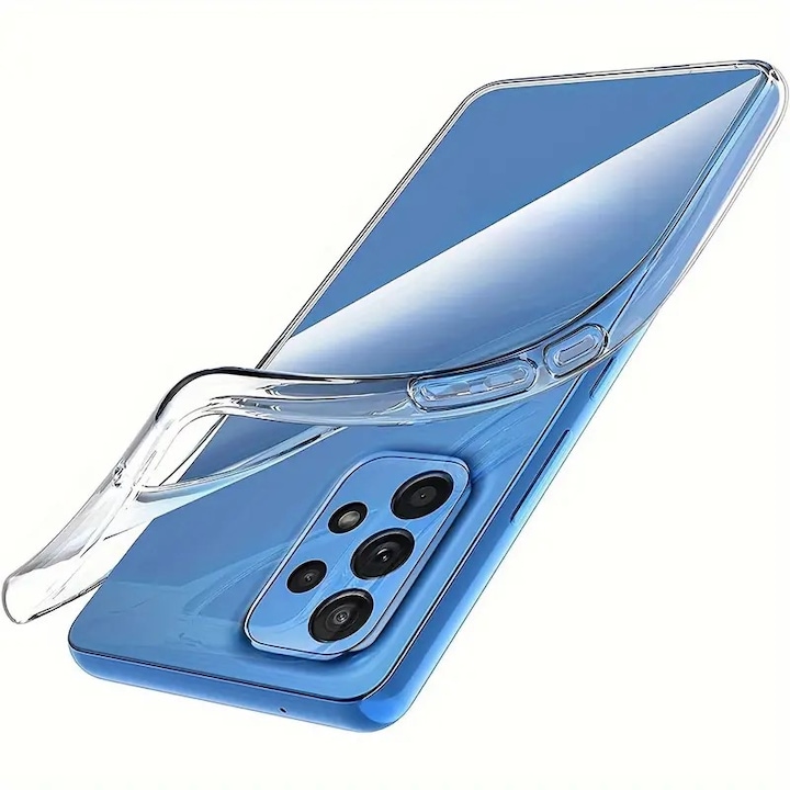 Husa protectie Mat-Tech compatibila cu Samsung Galaxy A51, Anti-soc, 2MM, Decupaje Precise, Rezistenta la impact, Margini ridicate pentru protectia ecranului, Transparenta