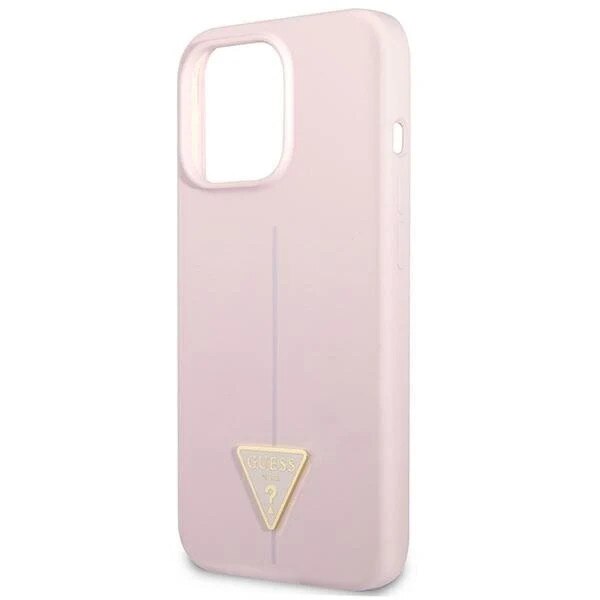 Husa Guess GUHCP13LSLTGU compatibila cu iPhone 13 Pro, Silicone Triangle Logo, Mov