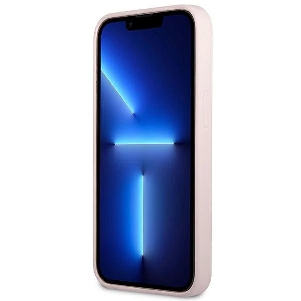 Husa Guess GUHCP13LSLTGU compatibila cu iPhone 13 Pro, Silicone Triangle Logo, Mov