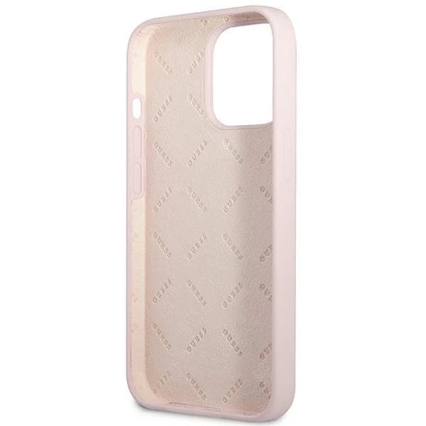 Husa Guess GUHCP13LSLTGU compatibila cu iPhone 13 Pro, Silicone Triangle Logo, Mov