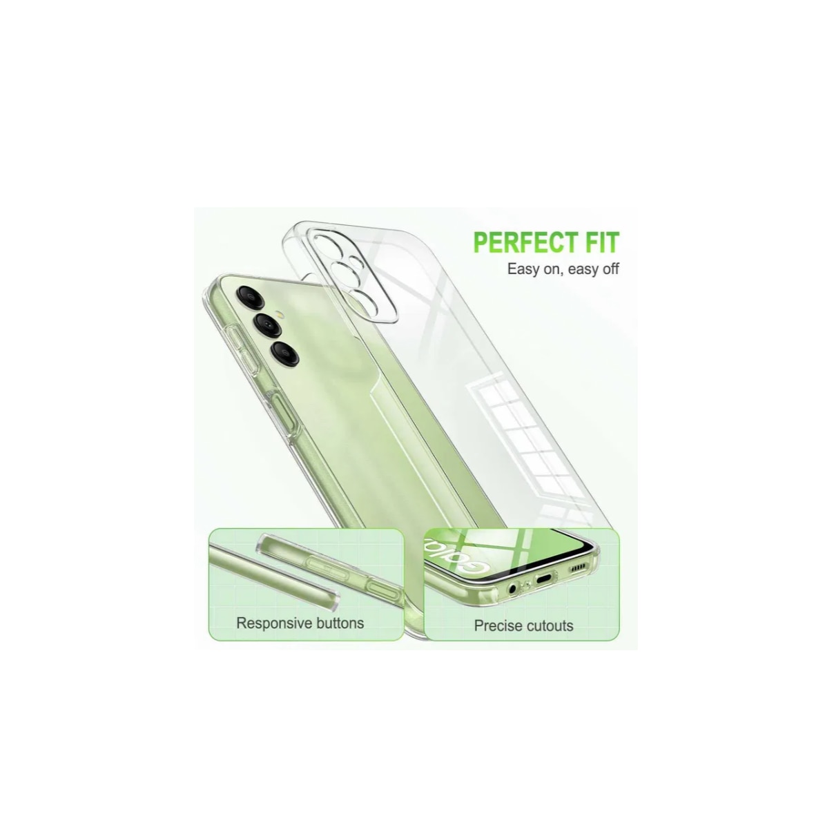 Husa 360 compatibila cu Samsung Galaxy A23 - V2 Transparent fata si spate