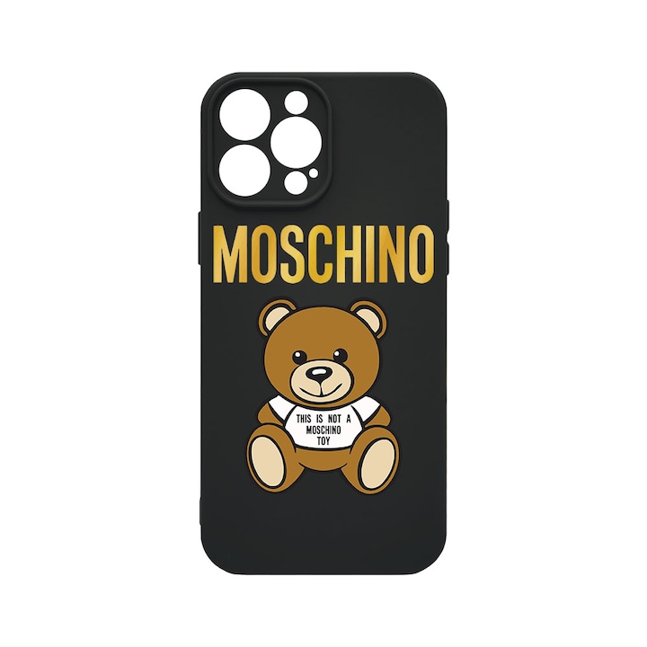 Husa BestCase® Premium Liquid Silicon, Compatibila Cu Apple iPhone 14 Pro, It's Not a Moschino Bear, SLIM 1.2MM, Microfibra in interior, Antisoc, Protectie Camera, Margini ridicate pentru protectia ecranului, PB 880