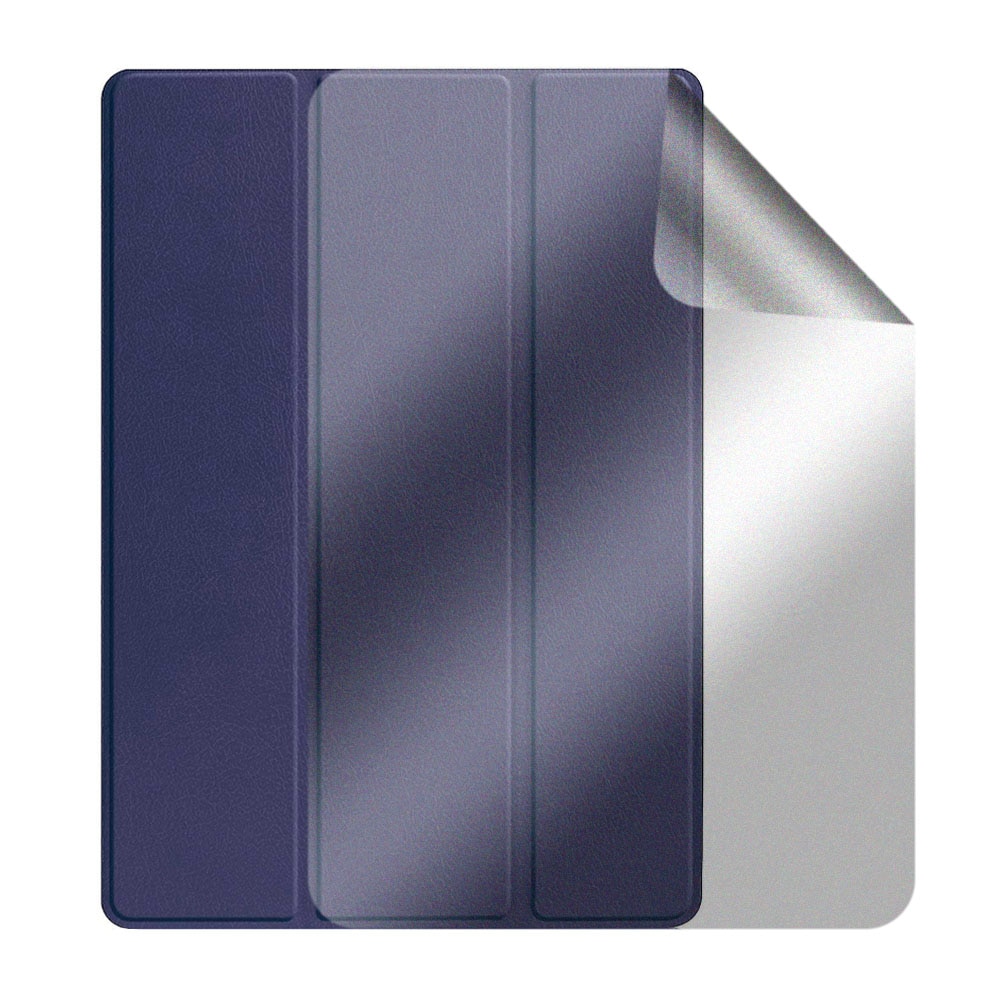 Set Husa Tableta din piele PU si Folie Silicon Matte pentru Lenovo Tab M8 Gen 4 8.0, Protectie Completa, Hydrogel Regenerabil, Full Glue, Interior Microfibra, Stand, Ecran Protejat, Colturi Anti-Soc, Albastru