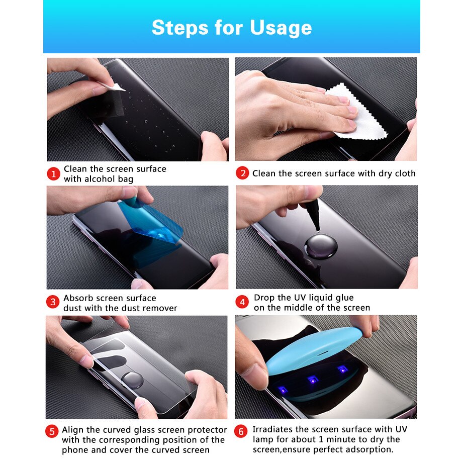 Folie protectie display sticla UV FULL GLUE Huawei P30 Pro