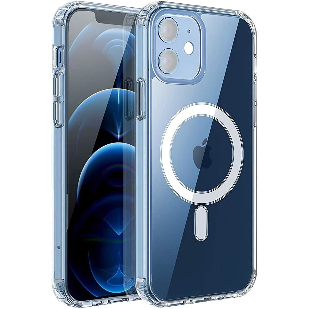Husa pentru iPhone 12 ZAFIT®, cu incarcare Magsafe, Silicon, Transparent