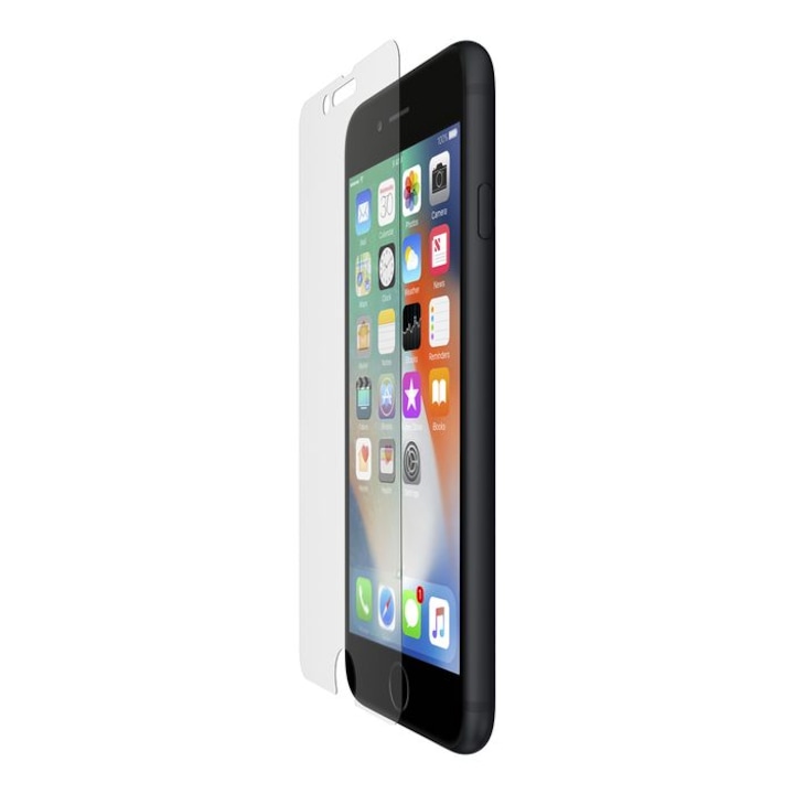 Folie protectie Belkin pentru iPhone SE 3/8/7, sticla securizata, antisoc
