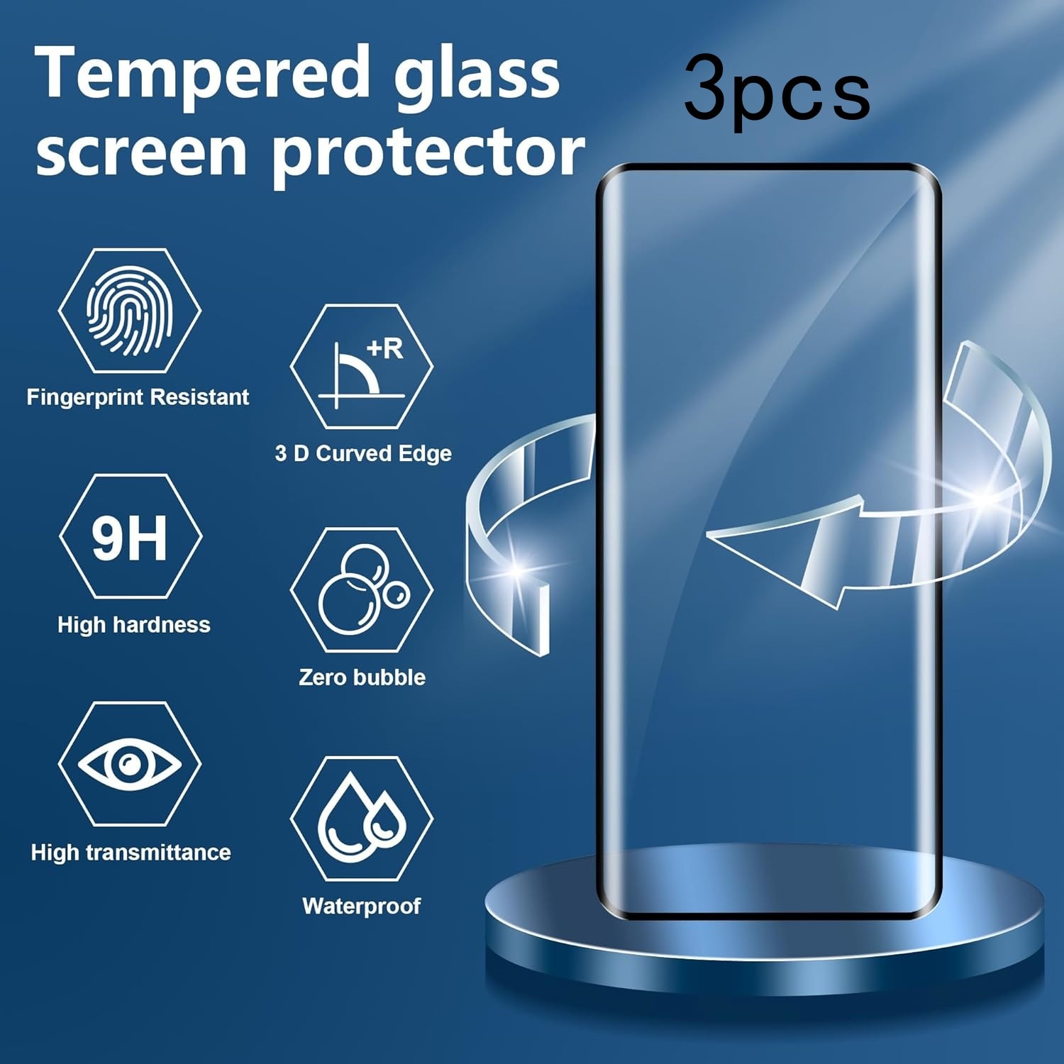 Set 3 Folie de protectie ecran exterior din sticla pentru Motorola Edge 40 Neo 5G, Ultra HD, Anti Zgarieturi, Anti Socuri, Vanaxalife®