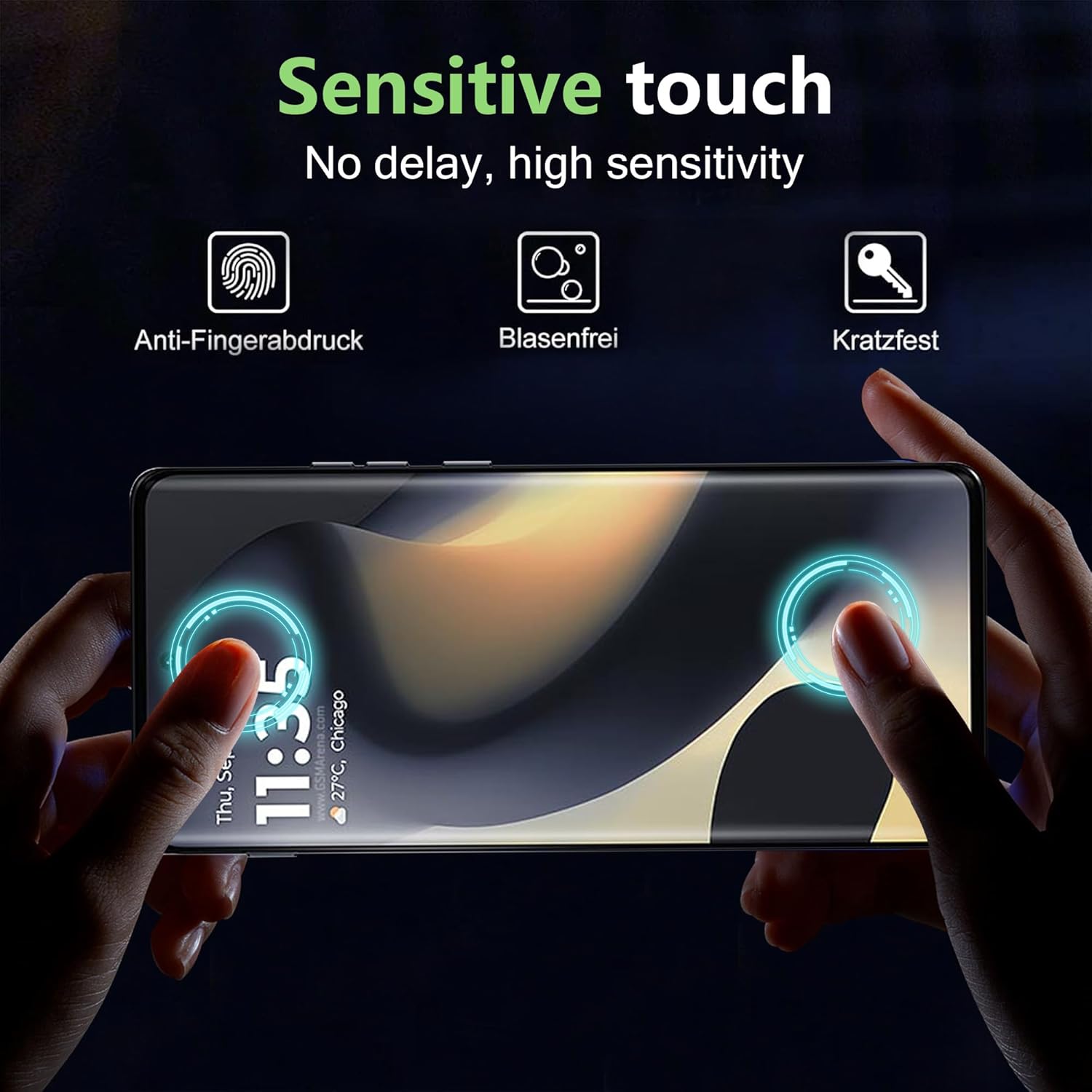 Set 3 Folie de protectie ecran exterior din sticla pentru Motorola Edge 40 Neo 5G, Ultra HD, Anti Zgarieturi, Anti Socuri, Vanaxalife®