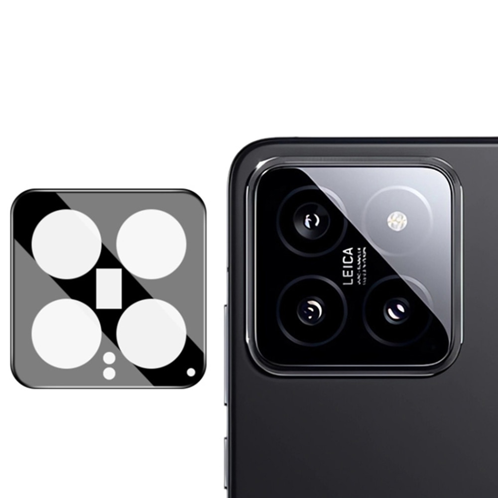 Folie Camera pentru Xiaomi 14, Techsuit Full Camera Glass, Black