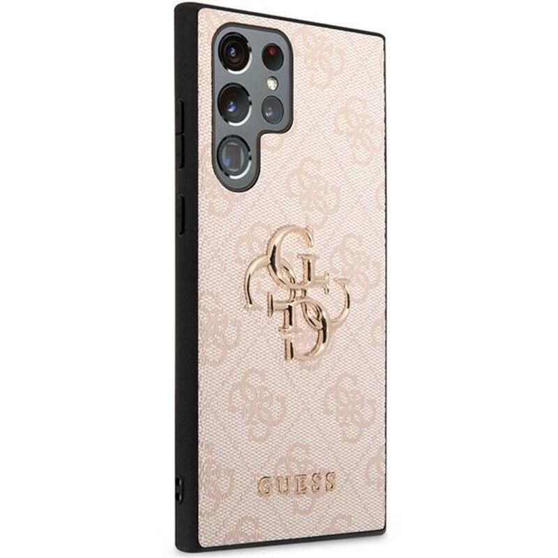 Husa de protectie Guess 4G Metal Logo pentru Samsung Galaxy S23 Ultra, Roz