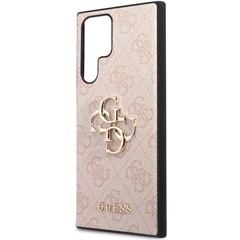 Husa de protectie Guess 4G Metal Logo pentru Samsung Galaxy S23 Ultra, Roz