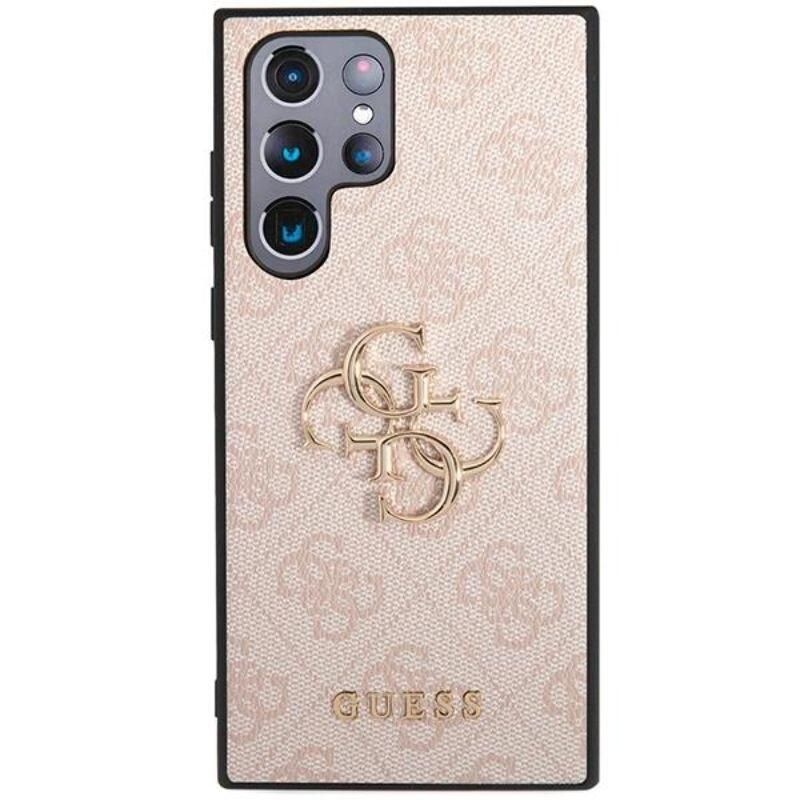 Husa de protectie Guess 4G Metal Logo pentru Samsung Galaxy S23 Ultra, Roz
