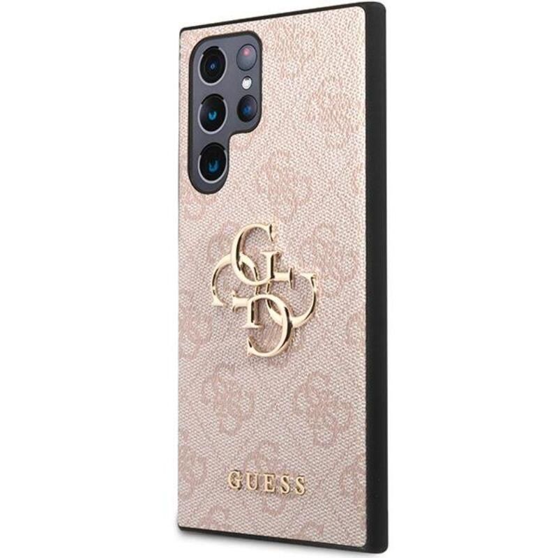 Husa de protectie Guess 4G Metal Logo pentru Samsung Galaxy S23 Ultra, Roz