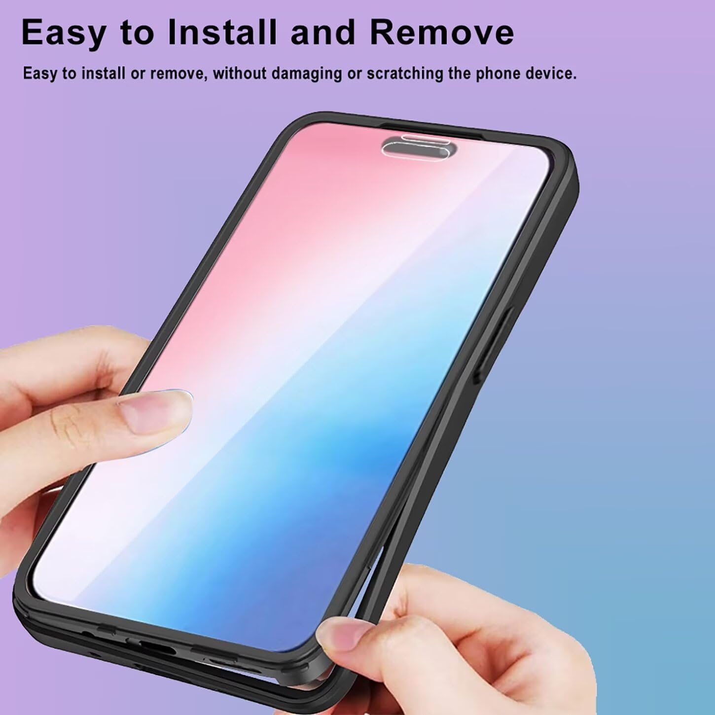 Pachet 360: Husa cu folie integrata pentru Xiaomi Redmi 14C Cover360 fata / spate - mov