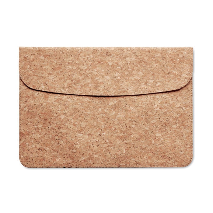 Geanta laptop, Everestus, 22FEB0398, 37x26 cm, 14 inch, Pluta, Bej, saculet inclus