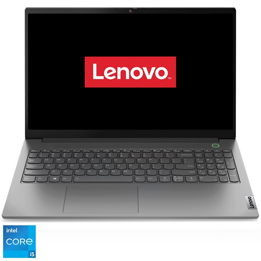 Laptop Lenovo ThinkBook 15 G4 IAP cu procesor Intel® Core™ i5-1235U pana la 4.40 GHz, 15.6", Full HD, IPS, 16GB, 512GB SSD, Intel® Iris™ Xe Graphics, No Os, Mineral Grey