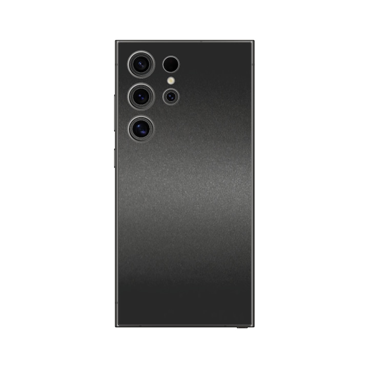 Folie iSkinz pentru Samsung Galaxy S24 Ultra - Negru Mat, 360 Cut, Skin Adeziv Full Body Cover, Protectie Carcasa Spate si Laterale