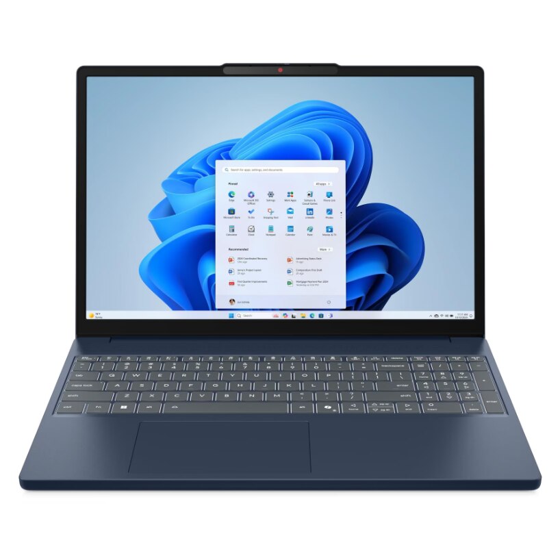 Laptop Lenovo IdeaPad Slim 3 15ARP10, 83K70077BM, 15.3", AMD Ryzen 5 7535HS (6-core), AMD Radeon 660M, 24GB (8GB onboard + 16GB) 4800MHz DDR5, Albastru