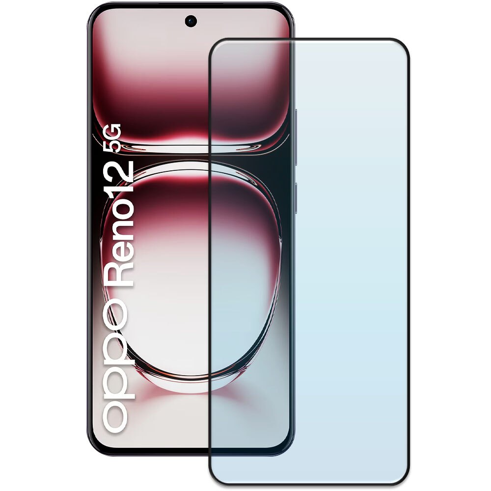 Folie din sticla securizata pentru Oppo Reno 12, HAMSTERBOX Glass Shield, Protectie completa ecran, Full face, Aplicare rapida, Case Friendly, Transparenta