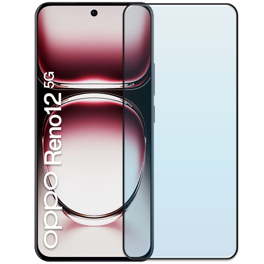 Folie din sticla securizata pentru Oppo Reno 12, HAMSTERBOX Glass Shield, Protectie completa ecran, Full face, Aplicare rapida, Case Friendly, Transparenta
