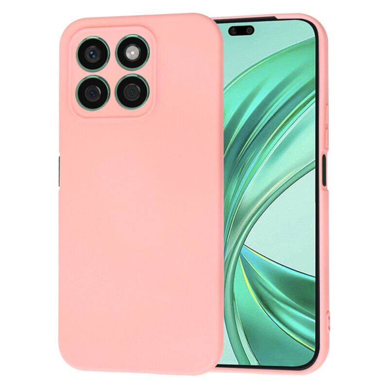 Husa Compatibila cu Honor X8B, Silicon Cover, Interior Microfibra, Protectie Camere, Roz, Atlas