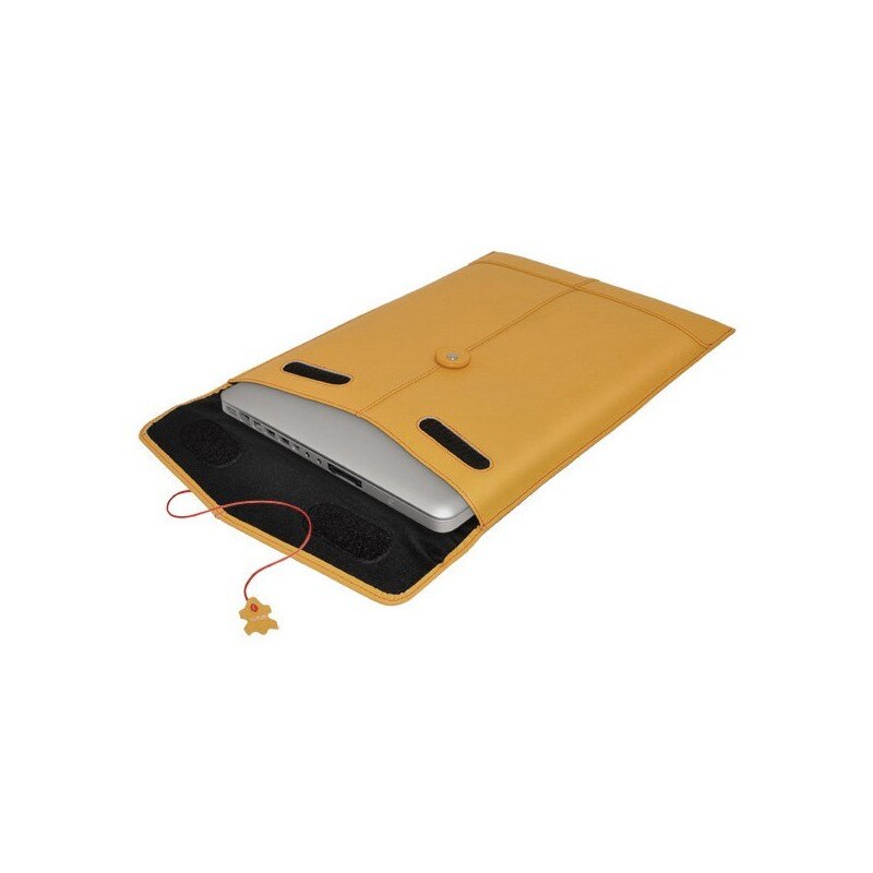 Husa din piele pentru tableta/laptop de 11 inch, Civillian Lab Manilla, Galben