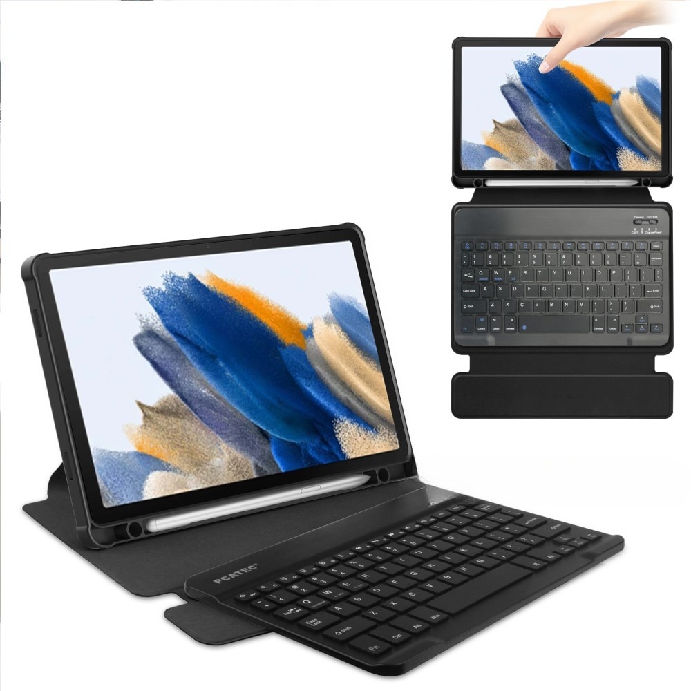 Husa cu tastatura pentru Samsung Galaxy Tab A9+, negru, 2 in 1