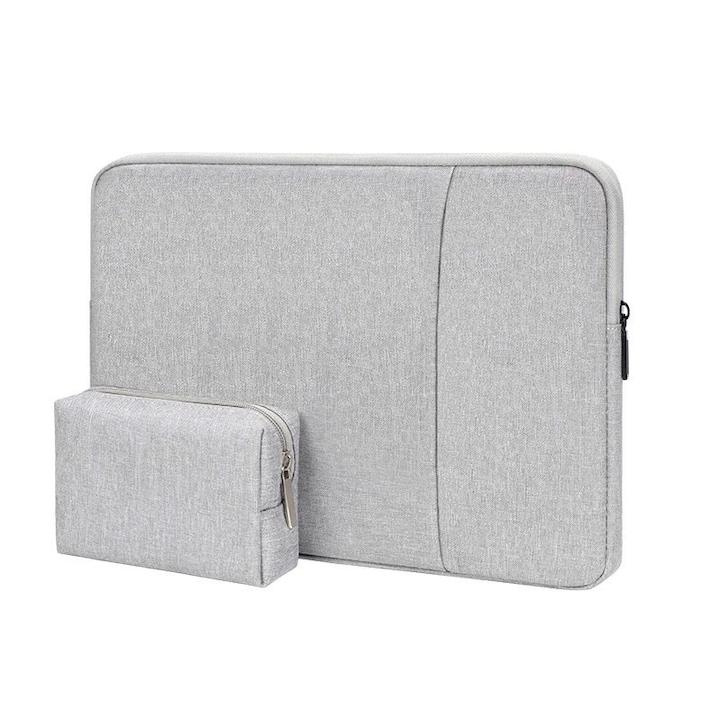Mapa marca THD, protectie si transport laptop Apple Macbook Pro (M2) 13.3 inch si Apple Macbook Pro (M2) 14.2 inch, culoarea gri