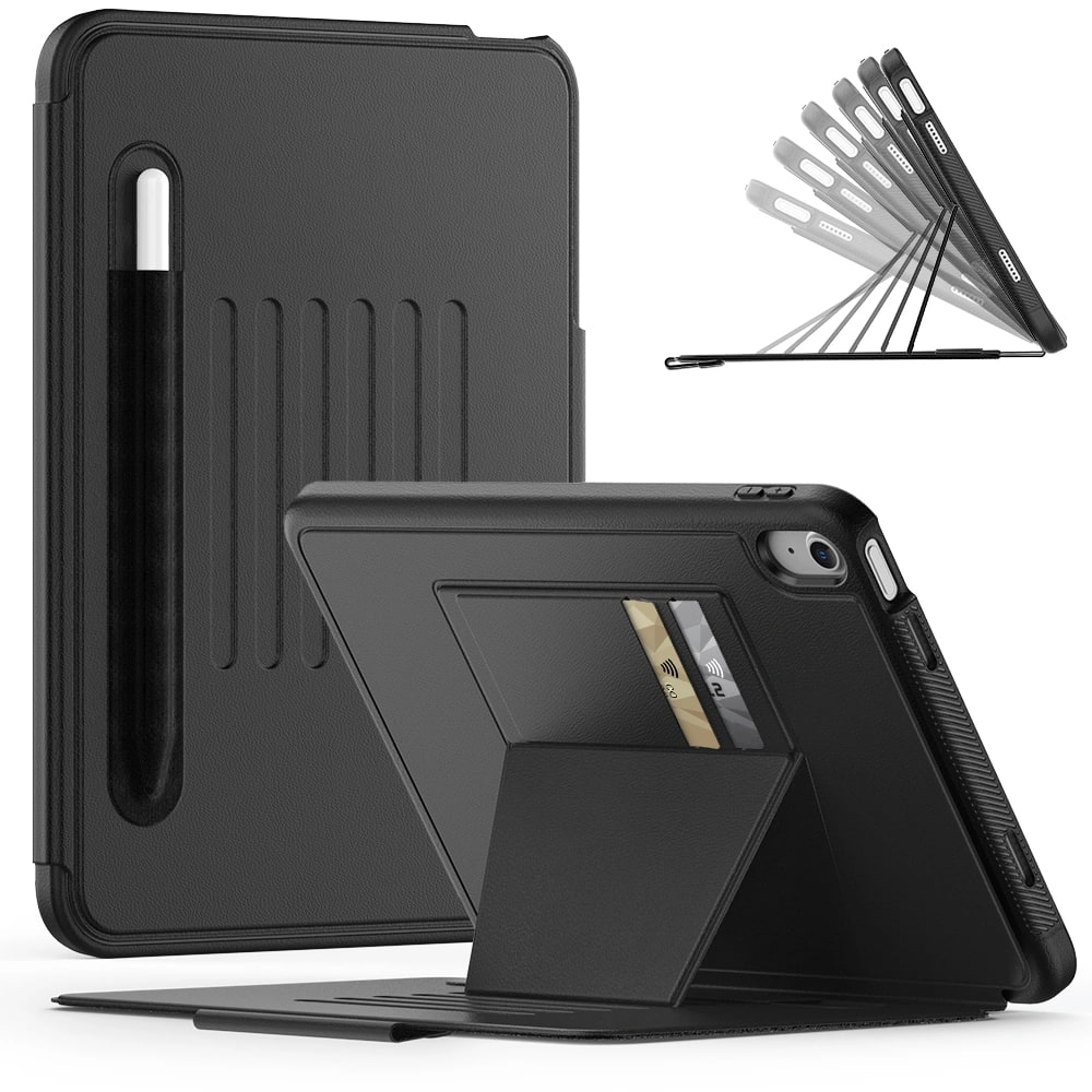 Husa pentru iPad 11 2025 Business 360 protection cu Suport Multi-View Slot pentru Apple Pencil si functie sleep/Wake-up negru