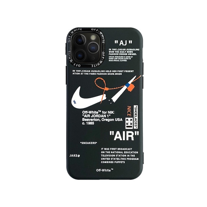 Husa de protectie, Nike Air Jordan, Silicon, pentru iPhone 15 Pro Negru