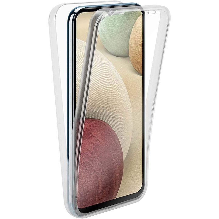 Husa Compatibil cu Telefon 360 Hybrid Full Cover, 2 in 1, protectie fata si spate, TPU si PET, compatibila cu Samsung Galaxy A13 5G, Transparent