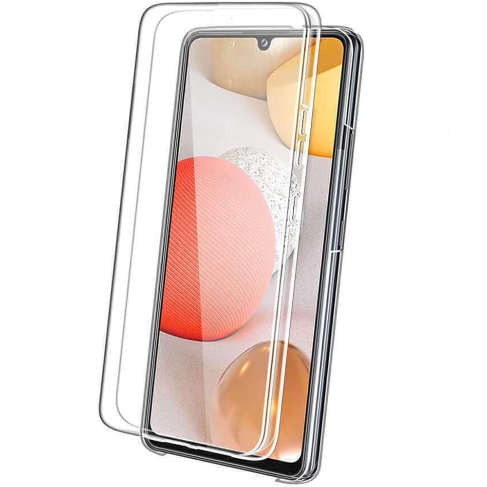 Husa Compatibil cu Telefon 360 Hybrid Full Cover, 2 in 1, protectie fata si spate, TPU si PET, compatibila cu Samsung Galaxy A13 5G, Transparent