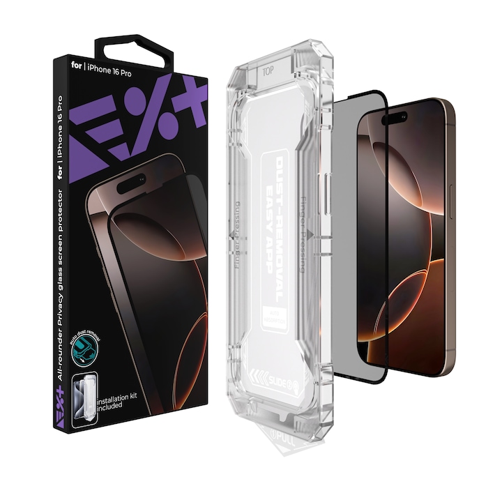 Folie de protectie din sticla Privacy NEXT ONE pentru iPhone 16 Pro