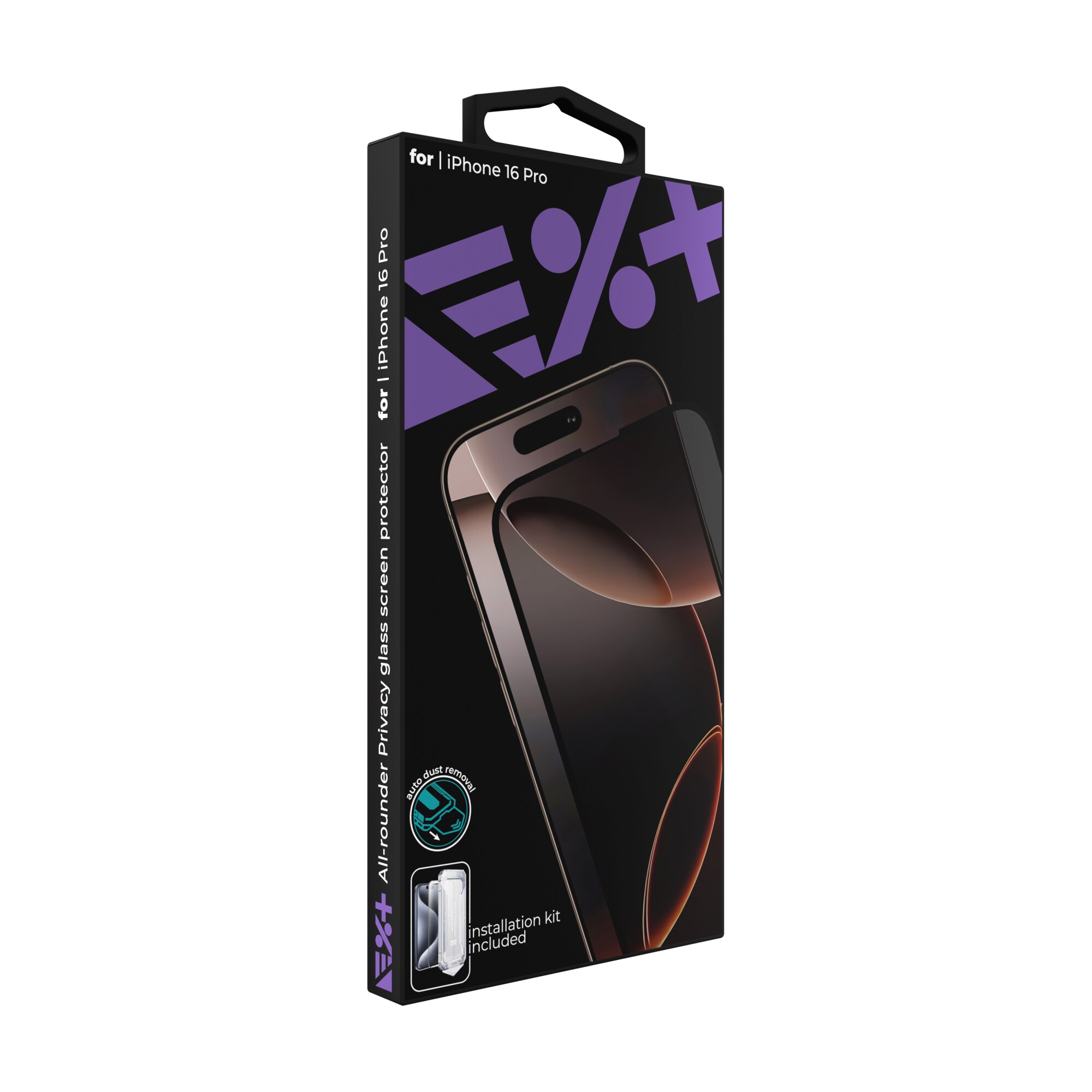 Folie de protectie din sticla Privacy NEXT ONE pentru iPhone 16 Pro