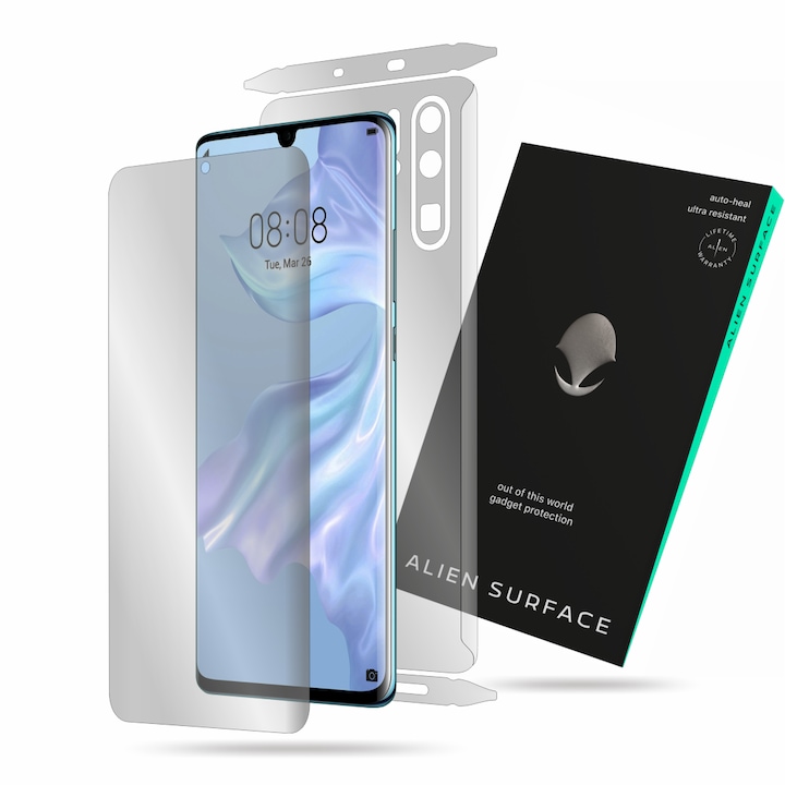 Folie protectie, compatibil cu Huawei P30 Pro, ecran, spate, laterale, Alien Surface