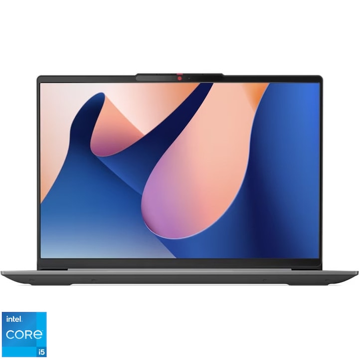 Laptop LENOVO IdeaPad Slim 5 14IAH8, Intel Core i5-12450H pana la 4.4GHz, 14" WUXGA, IPS, 8 nuclee, 16GB DDR5, SSD 1TB NVME, Intel UHD Graphics, no OS, Cloud Grey