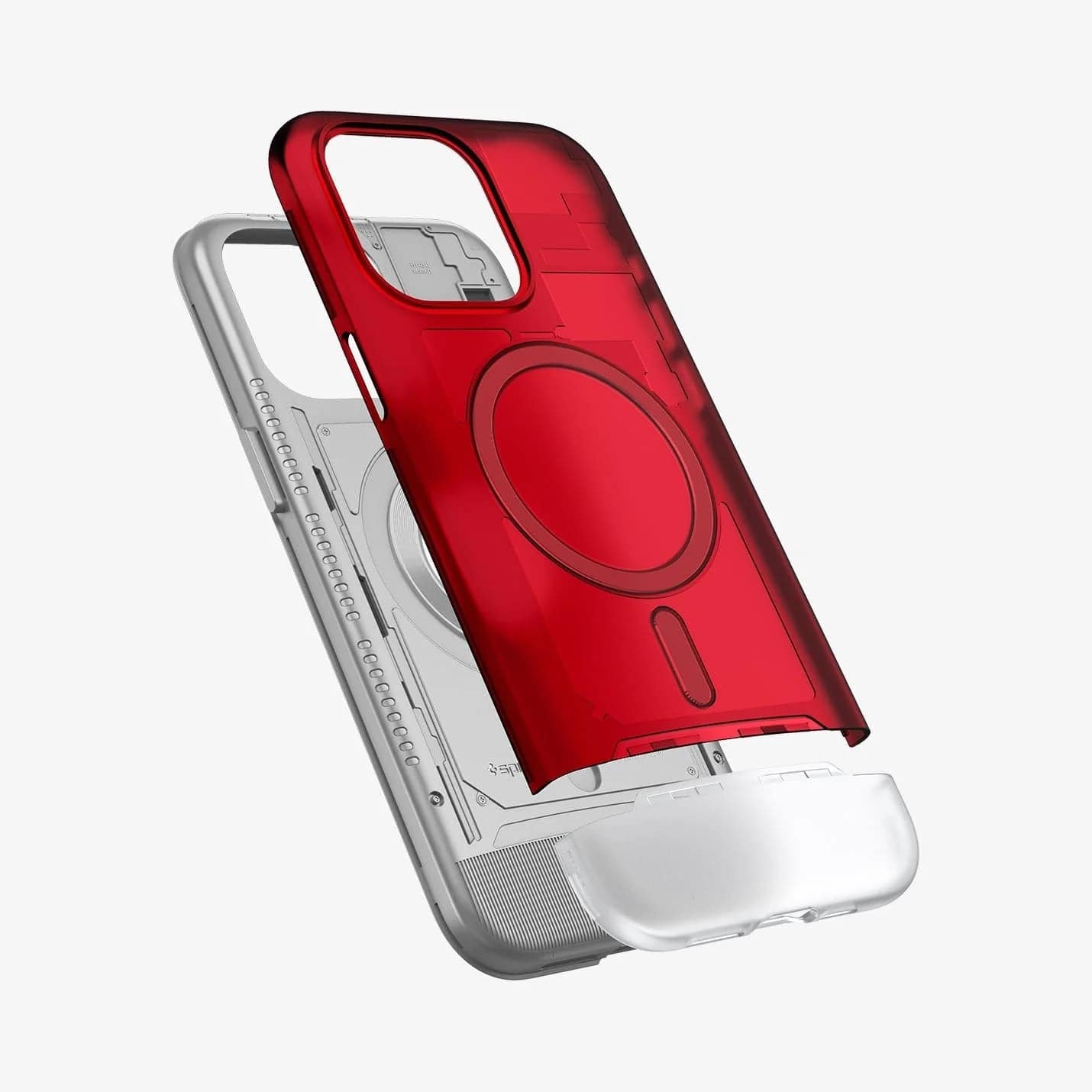 Carcasa Spigen Classic C1 MagSafe compatibila cu iPhone 15 Pro Ruby