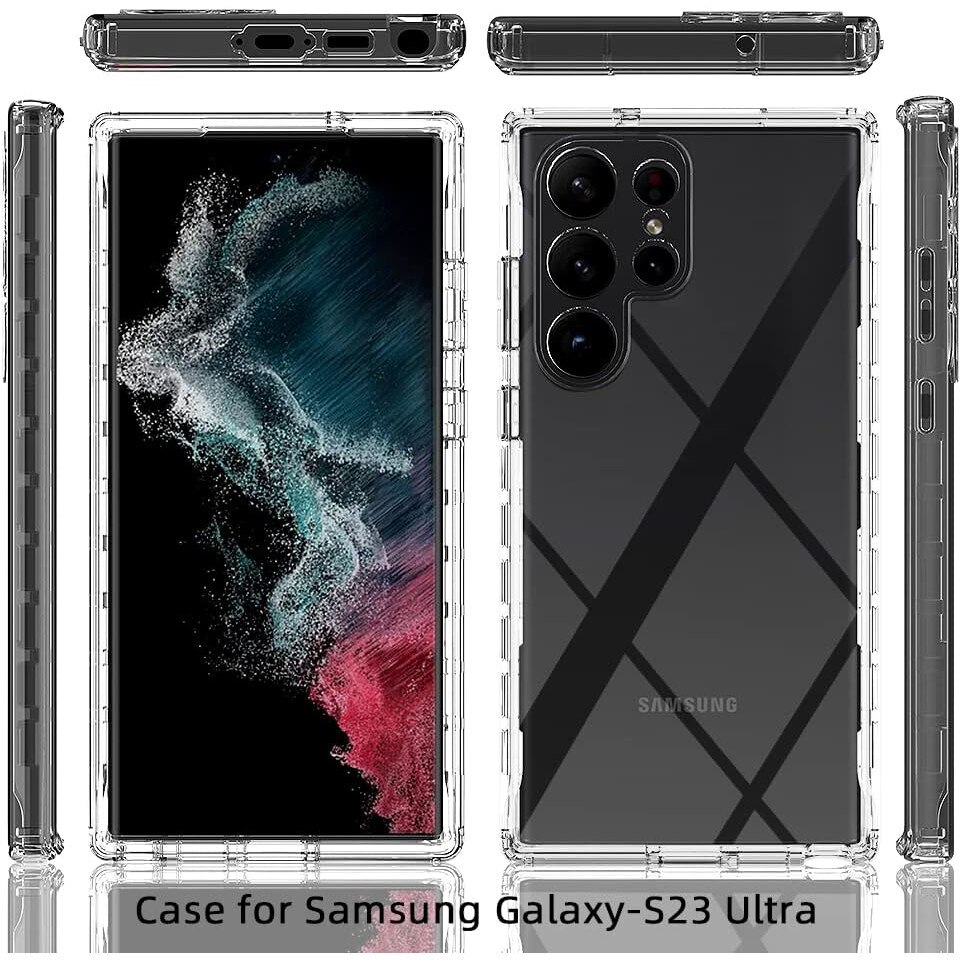Husa 360 compatibila cu Samsung Galaxy S23 Ultra - V2 Transparent fata si spate