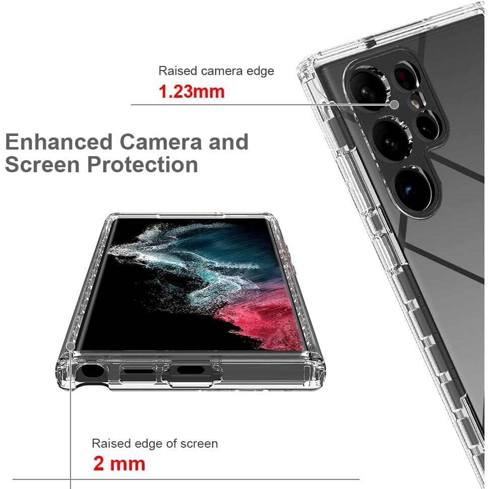 Husa 360 compatibila cu Samsung Galaxy S23 Ultra - V2 Transparent fata si spate