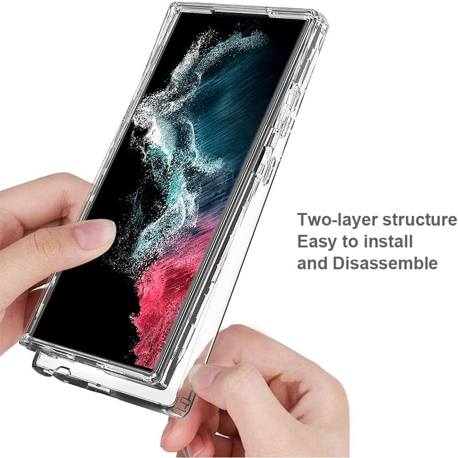 Husa 360 compatibila cu Samsung Galaxy S23 Ultra - V2 Transparent fata si spate