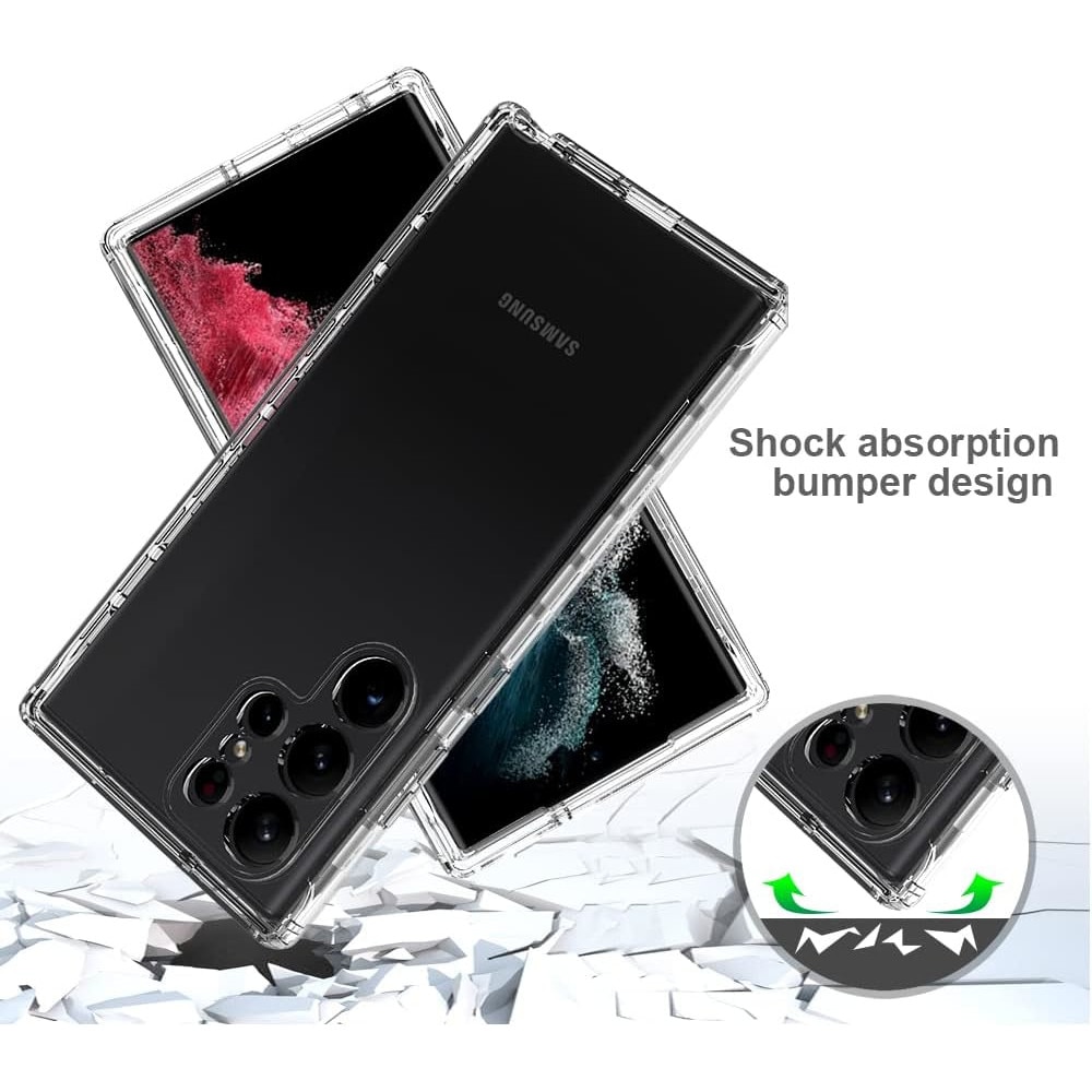 Husa 360 compatibila cu Samsung Galaxy S23 Ultra - V2 Transparent fata si spate