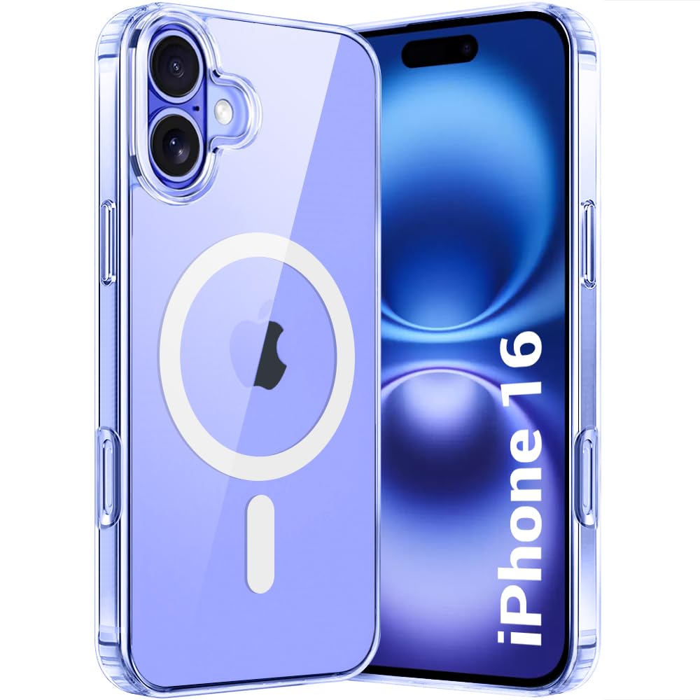 Huse pentru iPhone 16 Plus cu MagSafe Crystal Clear Back Series - transparent